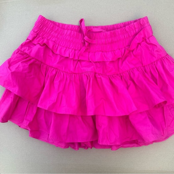 Pink Ruffled Women's Skirt - Picture 2 of 11